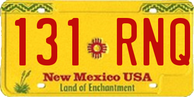 NM license plate 131RNQ