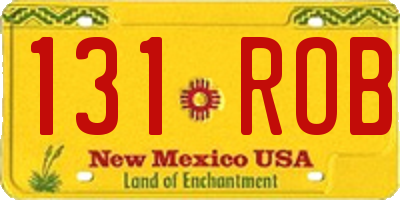 NM license plate 131ROB