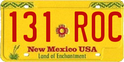 NM license plate 131ROC