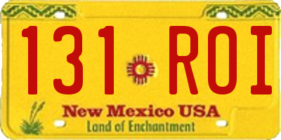 NM license plate 131ROI