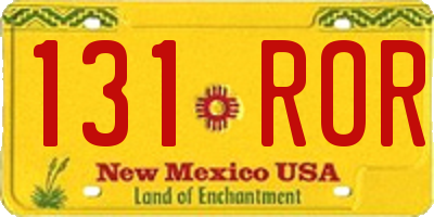 NM license plate 131ROR