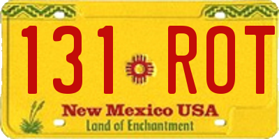 NM license plate 131ROT