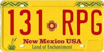 NM license plate 131RPG