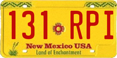 NM license plate 131RPI