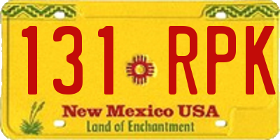 NM license plate 131RPK
