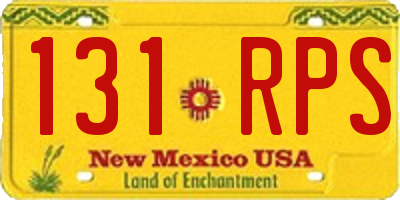 NM license plate 131RPS