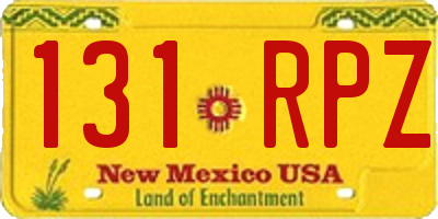 NM license plate 131RPZ