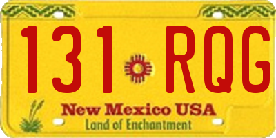 NM license plate 131RQG