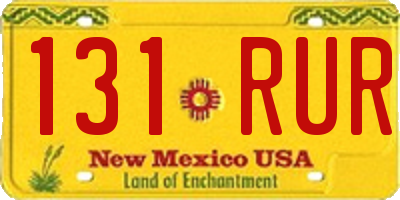 NM license plate 131RUR