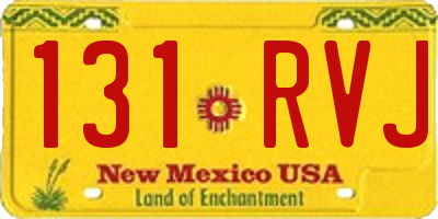 NM license plate 131RVJ