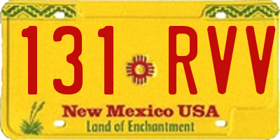 NM license plate 131RVV