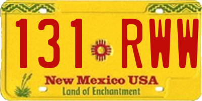 NM license plate 131RWW