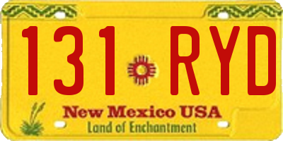 NM license plate 131RYD