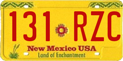 NM license plate 131RZC
