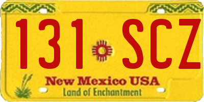 NM license plate 131SCZ