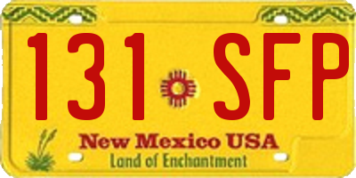 NM license plate 131SFP