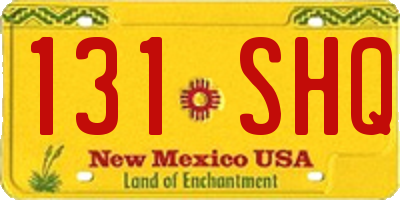 NM license plate 131SHQ