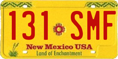NM license plate 131SMF