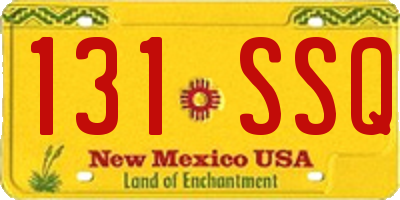 NM license plate 131SSQ