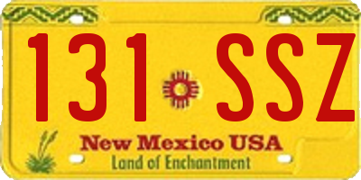 NM license plate 131SSZ