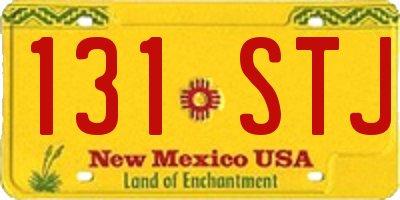 NM license plate 131STJ