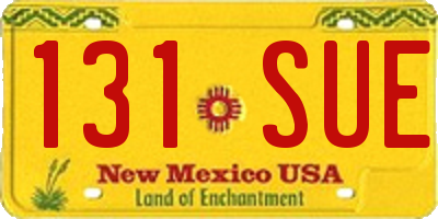 NM license plate 131SUE