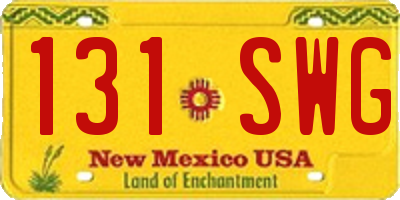 NM license plate 131SWG