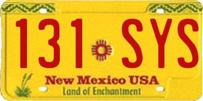NM license plate 131SYS