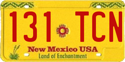 NM license plate 131TCN