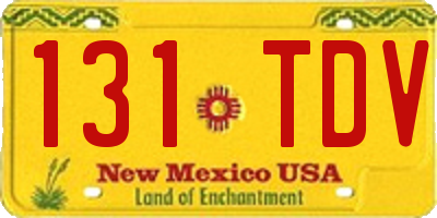 NM license plate 131TDV
