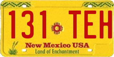 NM license plate 131TEH