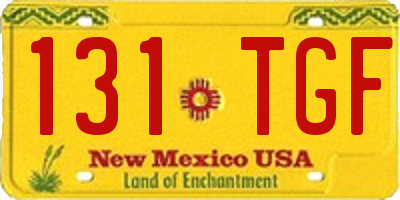 NM license plate 131TGF