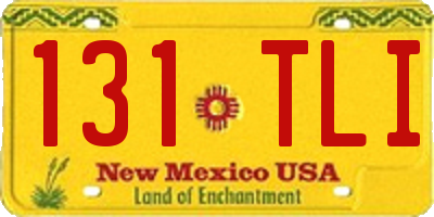 NM license plate 131TLI