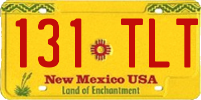 NM license plate 131TLT