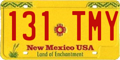 NM license plate 131TMY