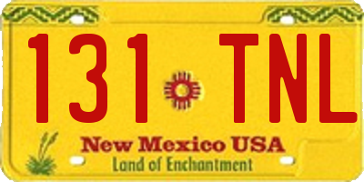 NM license plate 131TNL
