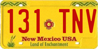NM license plate 131TNV