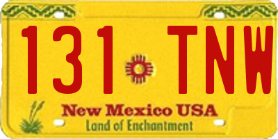 NM license plate 131TNW
