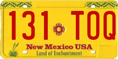 NM license plate 131TOQ