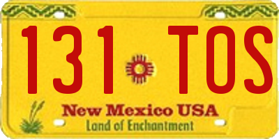 NM license plate 131TOS