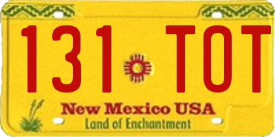 NM license plate 131TOT