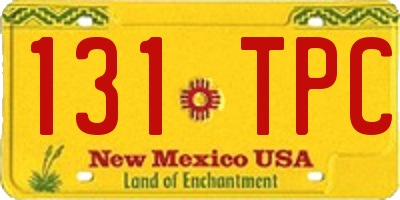 NM license plate 131TPC