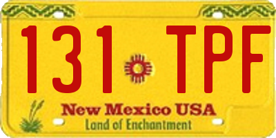 NM license plate 131TPF