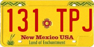 NM license plate 131TPJ