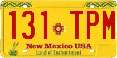 NM license plate 131TPM