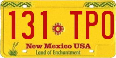 NM license plate 131TPO