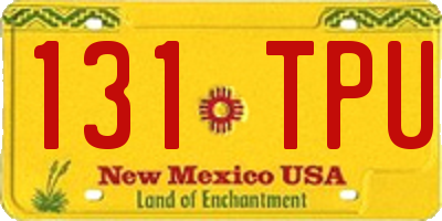 NM license plate 131TPU