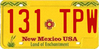 NM license plate 131TPW