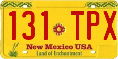 NM license plate 131TPX
