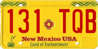 NM license plate 131TQB
